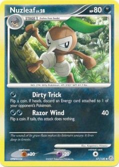 Pokemon Card - Diamond & Pearl 57/130 - NUZLEAF (uncommon)