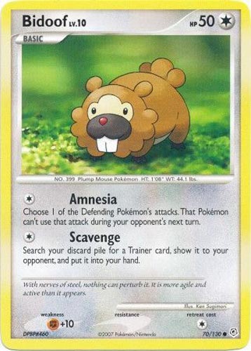 Pokemon Card - Diamond & Pearl 70/130 - BIDOOF (uncommon)