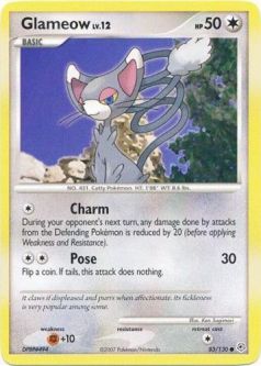 Pokemon Card - Diamond & Pearl 83/130 - GLAMEOW (uncommon)