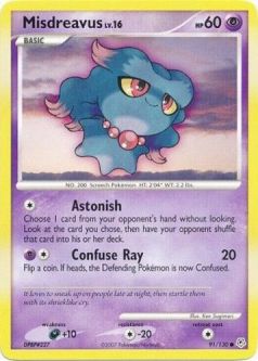 Pokemon Card - Diamond & Pearl 91/130 - MISDREAVUS (uncommon)