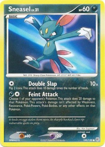 Pokemon Card - Diamond & Pearl 100/130 - SNEASEL (uncommon): BBToyStore.com  - Toys, Plush, Trading Cards, Action Figures & Games online retail store  shop sale