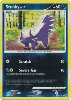 Pokemon Card - Diamond & Pearl 102/130 - STUNKY (uncommon)