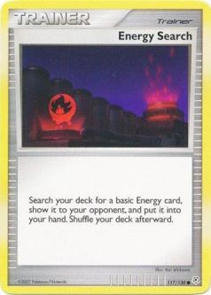 Pokemon Card - Diamond & Pearl 117/130 - ENERGY SEARCH (uncommon)