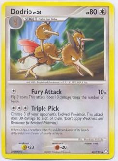 Pokemon Card - D&P: Mysterious Treasures 46/123 - DODRIO Lv.34 (uncommon)