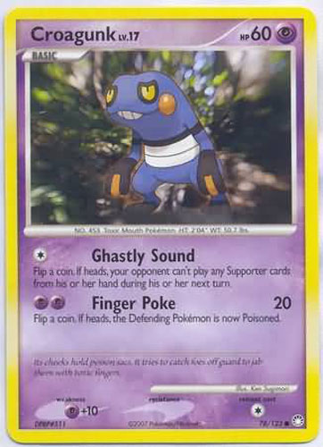 Pokemon Card - D&P: Mysterious Treasures 78/123 - CROAGUNK Lv.17 (common)