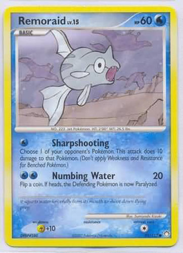 Pokemon Card - D&P: Mysterious Treasures 95/123 - REMORAID Lv.15 (common): BBToyStore.com - Toys, Plush, Trading Cards, Action Figures & Games online retail store shop sale Pokemon Card - D&P: Mysterious Treasures 95/123 - REMORAID Lv.15 (common): BBToyStore.com - Toys, Plush, Trading Cards, Action Figures & Games online retail store shop sale