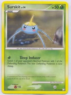 Pokemon Card - D&P: Mysterious Treasures 104/123 - SURSKIT Lv.14 (common)