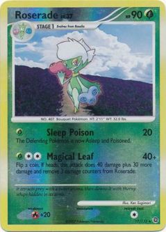 Pokemon Card - D&P: Secret Wonders 17/132 - ROSERADE Lv.37 (reverse holo)