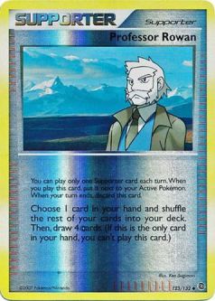 Pokemon Card - D&P: Secret Wonders 123/132 - PROFESSOR ROWAN (reverse holo)