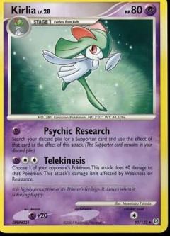 Pokemon Card - D&P: Secret Wonders 53/132 - KIRLIA Lv.28 (uncommon)
