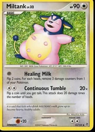 Pokemon Card - D&P: Secret Wonders 55/132 - MILTANK Lv.32 (uncommon): BBToyStore.com - Toys, Plush, Trading Cards, Action Figures & Games online retail store shop sale Pokemon Card - D&P: Secret Wonders 55/132 - MILTANK Lv.32 (uncommon): BBToyStore.com - Toys, Plush, Trading Cards, Action Figures & Games online retail store shop sale