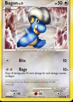 Pokemon Card - D&P: Secret Wonders 76/132 - BAGON Lv.11 (common)