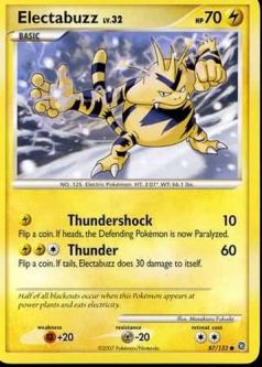 Pokemon Card - D&P: Secret Wonders 87/132 - ELECTABUZZ Lv.32 (common)