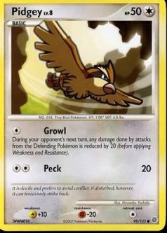 Pokemon Card - D&P: Secret Wonders 99/132 - PIDGEY Lv.8 (common)