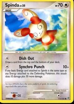 Pokemon Card - D&P: Secret Wonders 111/132 - SPINDA Lv.25 (common)