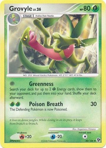 Pokemon Card - D&P: Great Encounters 40/106 - GROVYLE (uncommon)