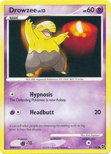 drowzee pokemon card (62/102) [HeartGold SoulSilver]  Plug If heads Team Rocket's Drowzee 79 -