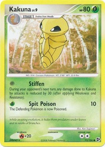 Pokemon Card - D&P: Great Encounters 73/106 - KAKUNA (uncommon):  BBToyStore.com - Toys, Plush, Trading Cards, Action Figures & Games online  retail store shop sale