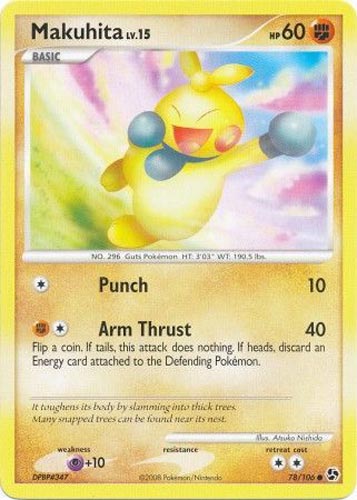 Pokemon Card - D&P: Great Encounters 78/106 - MAKUHITA (uncommon): BBToyStore.com - Toys, Plush, Trading Cards, Action Figures & Games online retail store shop sale Pokemon Card - D&P: Great Encounters 78/106 - MAKUHITA (uncommon): BBToyStore.com - Toys, Plush, Trading Cards, Action Figures & Games online retail store shop sale