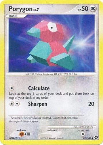 Pokemon Card - D&P: Great Encounters 81/106 - PORYGON (uncommon)