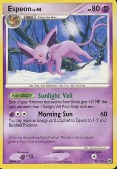Pokemon Card - Majestic Dawn 18/100 - ESPEON (rare)