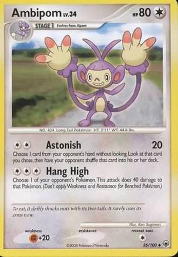 Pokemon Card - D&P: Majestic Dawn 35/100 - AMBIPOM (uncommon):  BBToyStore.com - Toys, Plush, Trading Cards, Action Figures & Games online  retail store shop sale