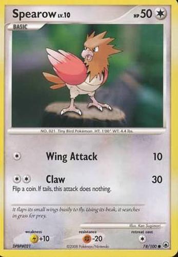 pokemon card spearow Pokémon Card Action Flipz 3D Premier Edition #37 Spearow main image 1