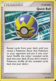 Pokemon Card - Majestic Dawn 86/100 - QUICK BALL (uncommon)