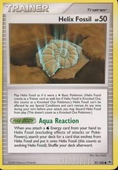 Pokemon Card - D&P: Majestic Dawn 91/100 - HELIX FOSSIL (uncommon)