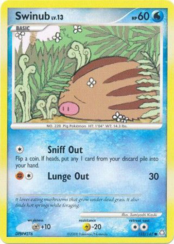 Pokemon Card - D&P: Legends Awakened 123/146 - SWINUB Lv.13 (common):  BBToyStore.com - Toys, Plush, Trading Cards, Action Figures & Games online  retail store shop sale