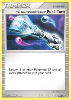 Pokemon Card - Platinum 118/127 - TEAM GALACTIC'S INVENTION G-105 POKE TURN (uncommon)