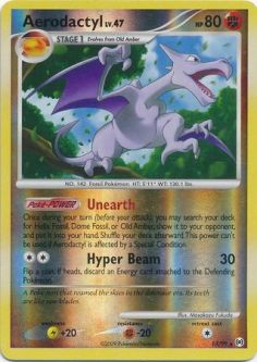Pokemon Card - Arceus 13/99 - AERODACTYL (REVERSE holo-foil)