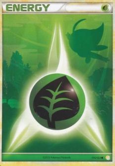 Pokemon Card - Heart Gold Soul Silver 115/123 - GRASS ENERGY (common)