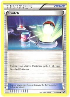 Pokemon Card - Black & White 104/114 - SWITCH (common)