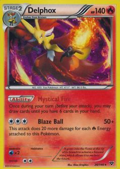 Pokemon Card - XY 26/146 - DELPHOX (ALTERNATE holo-foil)