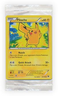 Pokemon Card - XY 42/146 - PIKACHU (holo-foil) (SEALED Movie Promo Pack)