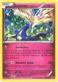 Pokemon Card - XY 96/146 - XERNEAS (shattered holo-foil)