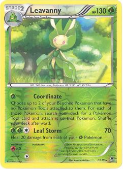 Pokemon Card - XY Phantom Forces 7/119 - LEAVANNY (REVERSE holo-foil)