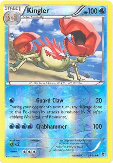 Pokemon Card - XY: Phantom Forces 14/119 - KINGLER (reverse holo)