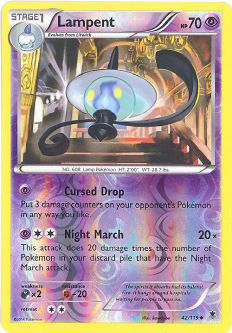 Pokemon Card - XY: Phantom Forces 42/119 - LAMPENT (reverse holo)