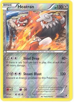 Pokemon Card - XY: Phantom Forces 63/119 - HEATRAN (reverse holo)