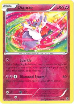 Pokemon Card - XY Phantom Forces 71/119 - DIANCIE (REVERSE holo-foil)