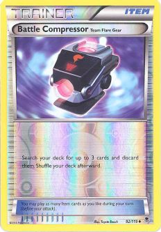 Pokemon Card - XY Phantom Forces 92/119 - BATTLE COMPRESSOR (Team Flare Gear)(reverse holo)