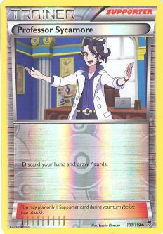 Pokemon Card - XY: Phantom Forces 101/119 - PROFESSOR SYCAMORE (reverse holo)