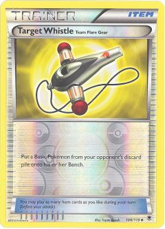 Pokemon Card - XY Phantom Forces 106/119 - TARGET WHISTLE (Team Flare Gear)(REVERSE holo-foil)