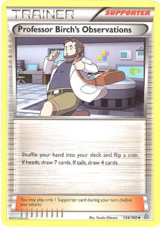 Pokemon Card - XY Primal Clash 134/160 - PROFESSOR BIRCH'S OBSERVATIONS (uncommon)