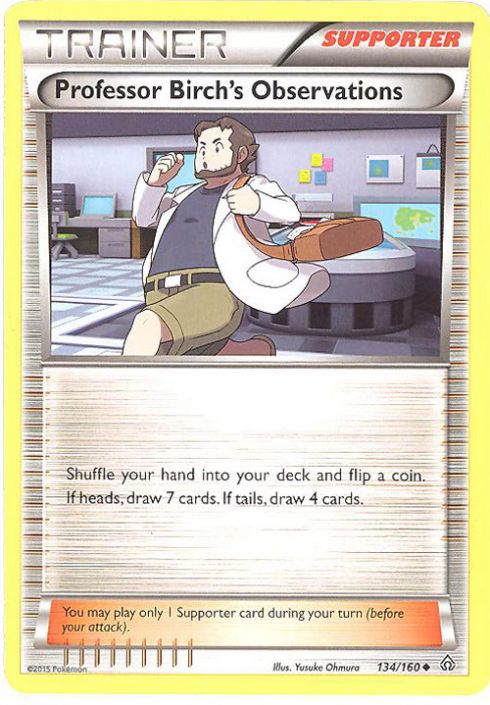 Pokemon Card - XY: Primal Clash 134/160 - PROFESSOR BIRCH'S OBSERVATIONS  (uncommon): BBToyStore.com - Toys, Plush, Trading Cards, Action Figures &  Games online retail store shop sale
