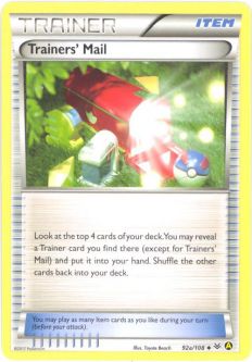 Pokemon Card - XY Roaring Skies 92a/108 - TRAINERS' MAIL (alternate non-holo promo)