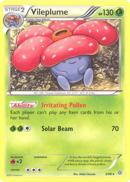 Pokemon Card XY Ancient Origins 3 98 VILEPLUME rare BBToyStore Toys Plush Trading Cards Action Figures Games online retail store shop sale