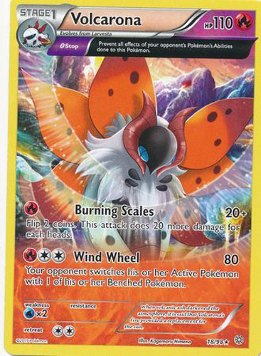Pokemon Card - XY: Ancient Origins 18/98 - VOLCARONA (rare)